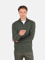 Knit sweater with half-zip 100% cotton Knit sweater with half-zip 100% cotton