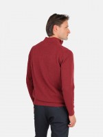 Knit sweater with half-zip 100% cotton