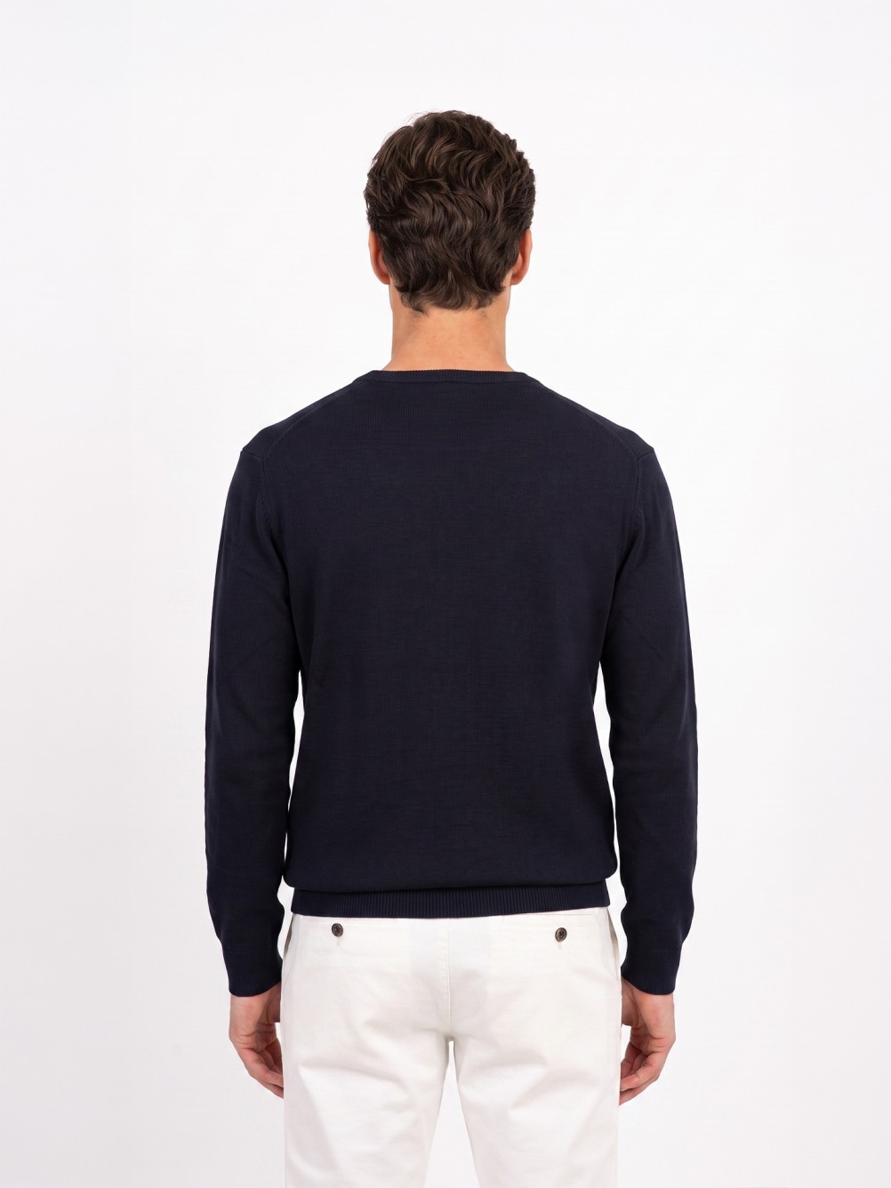 Camisola de malha gola redonda