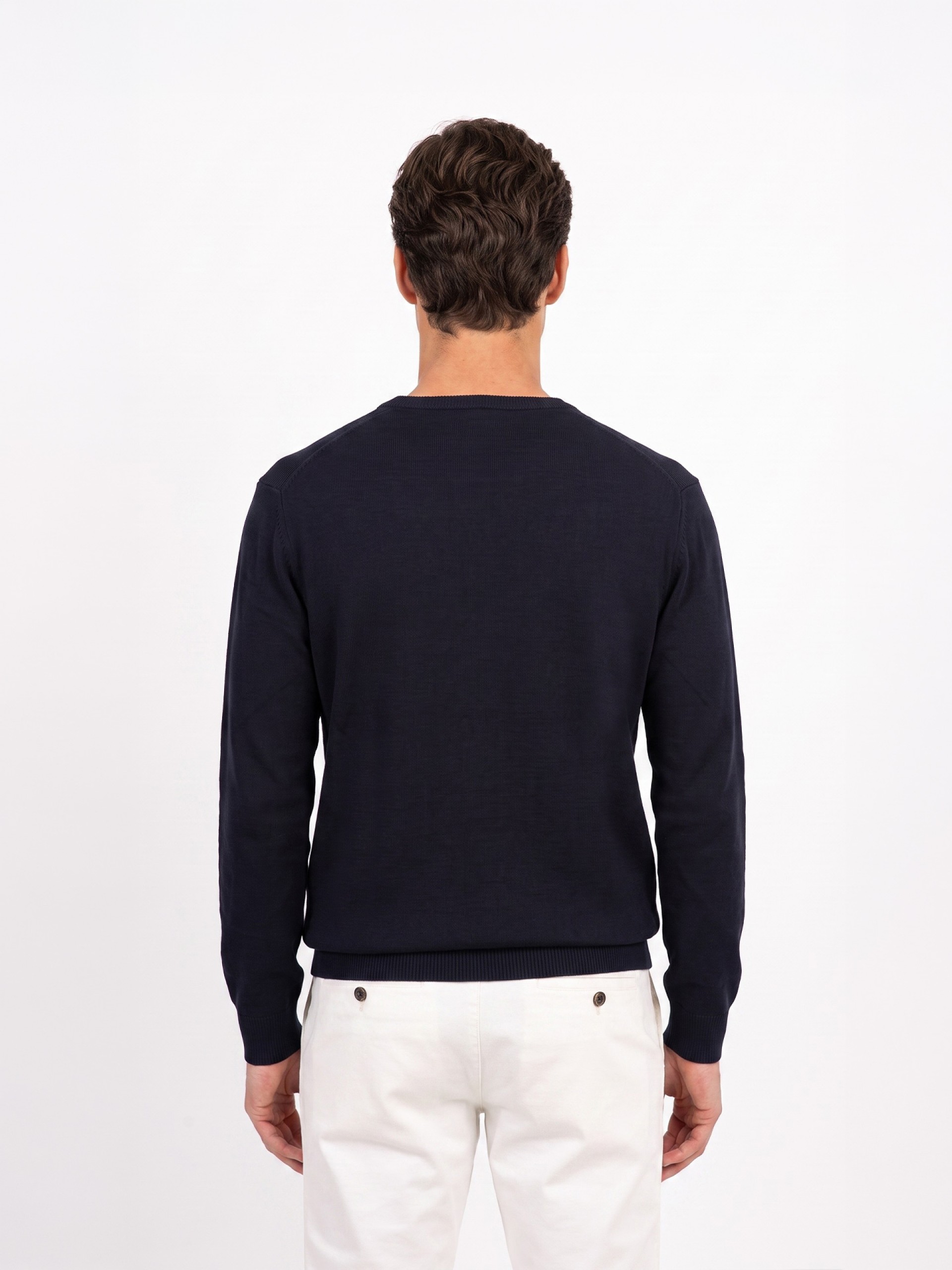 Camisola de malha gola redonda