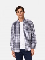 Cotton check pattern shirt