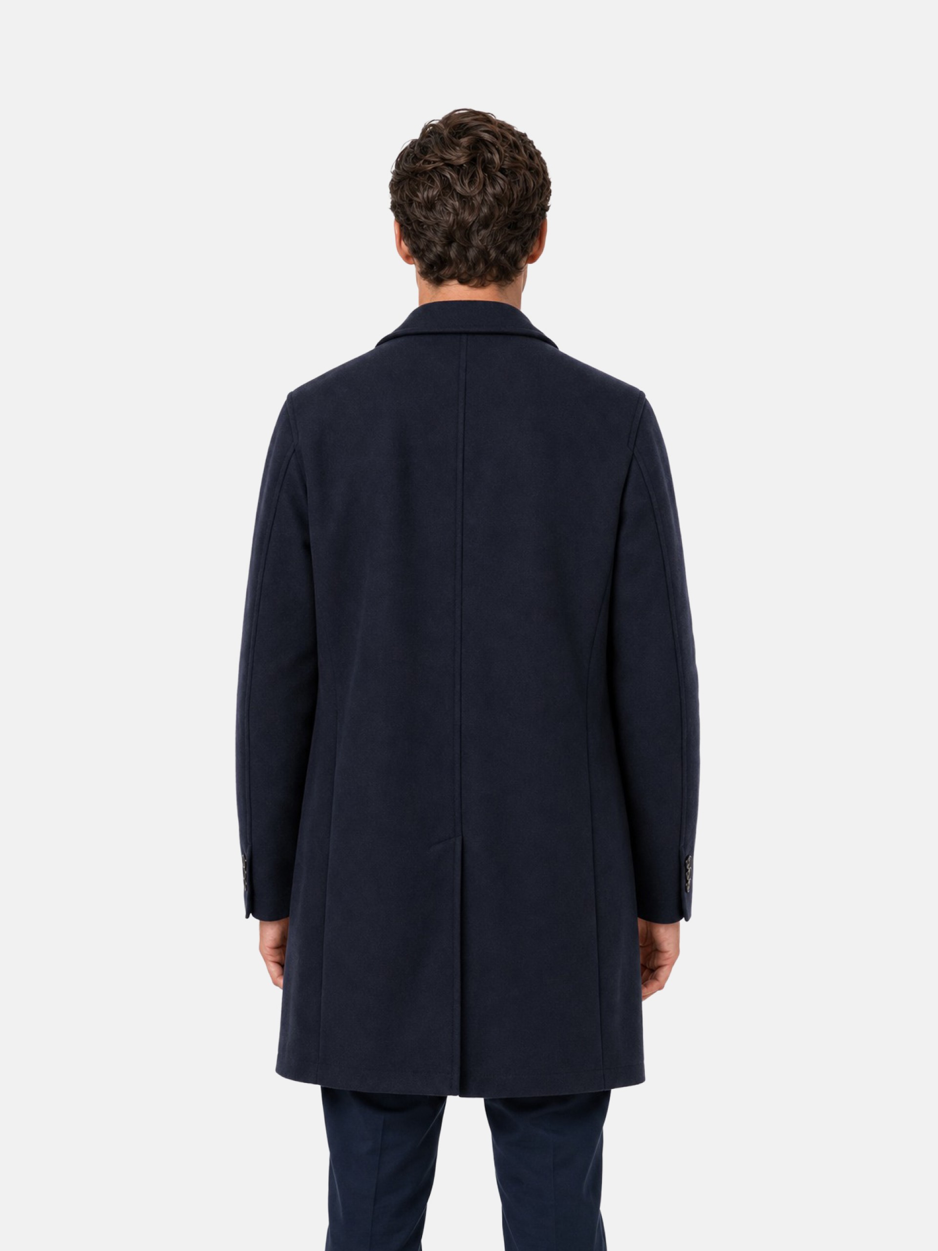 Overcoat with classic lapel