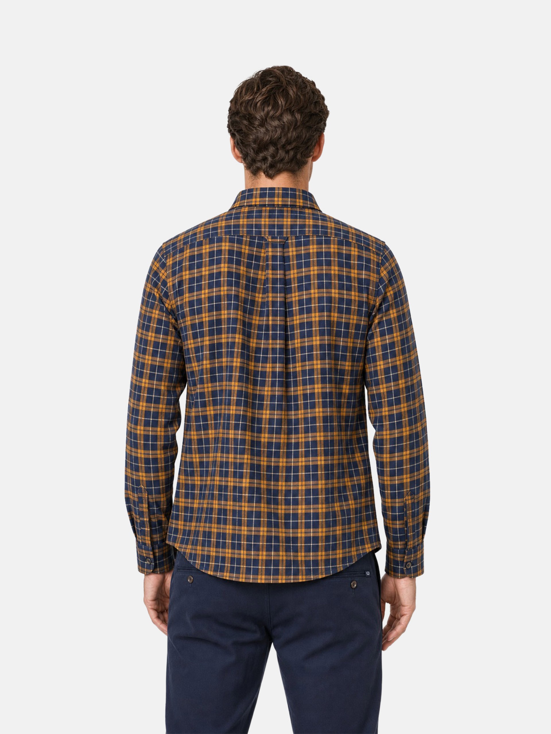 Cotton shirt with a checkered pattern