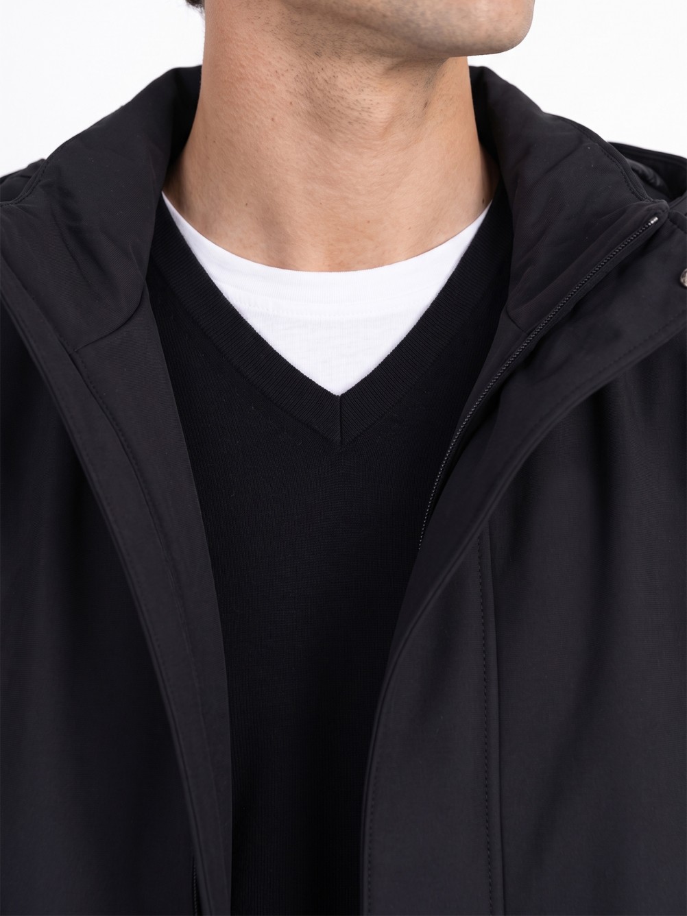 Parka t�cnica com capuz