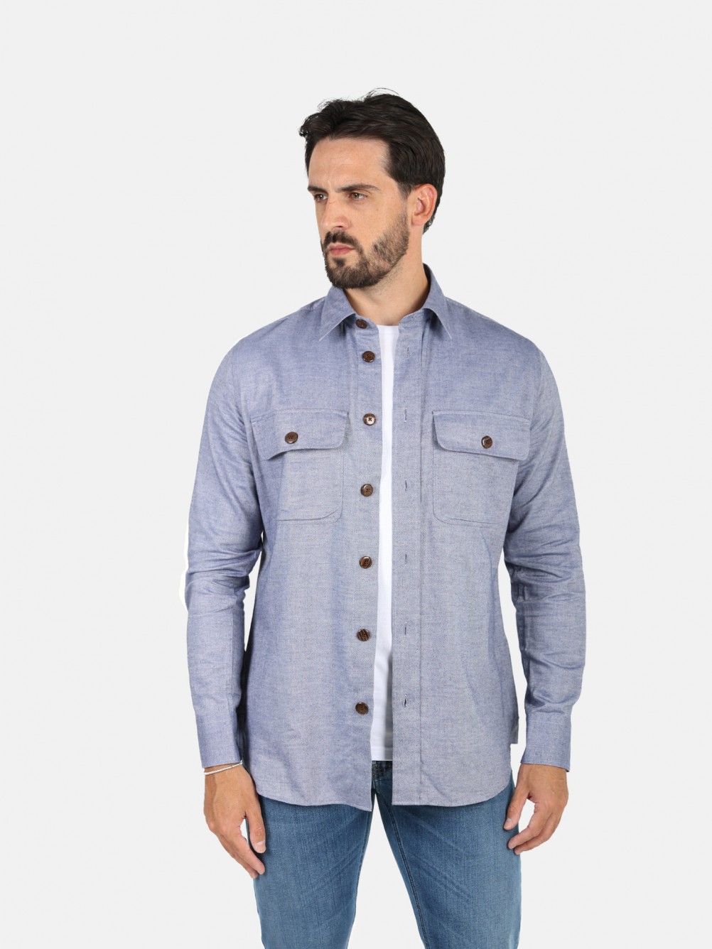 Camisa oversize con bolsillos