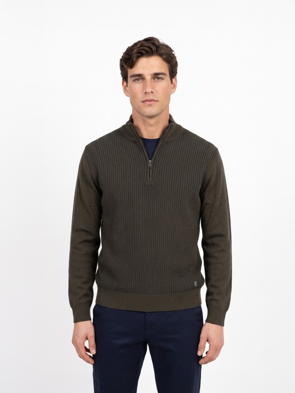 Half zip knitted jumper Half zip knitted jumper