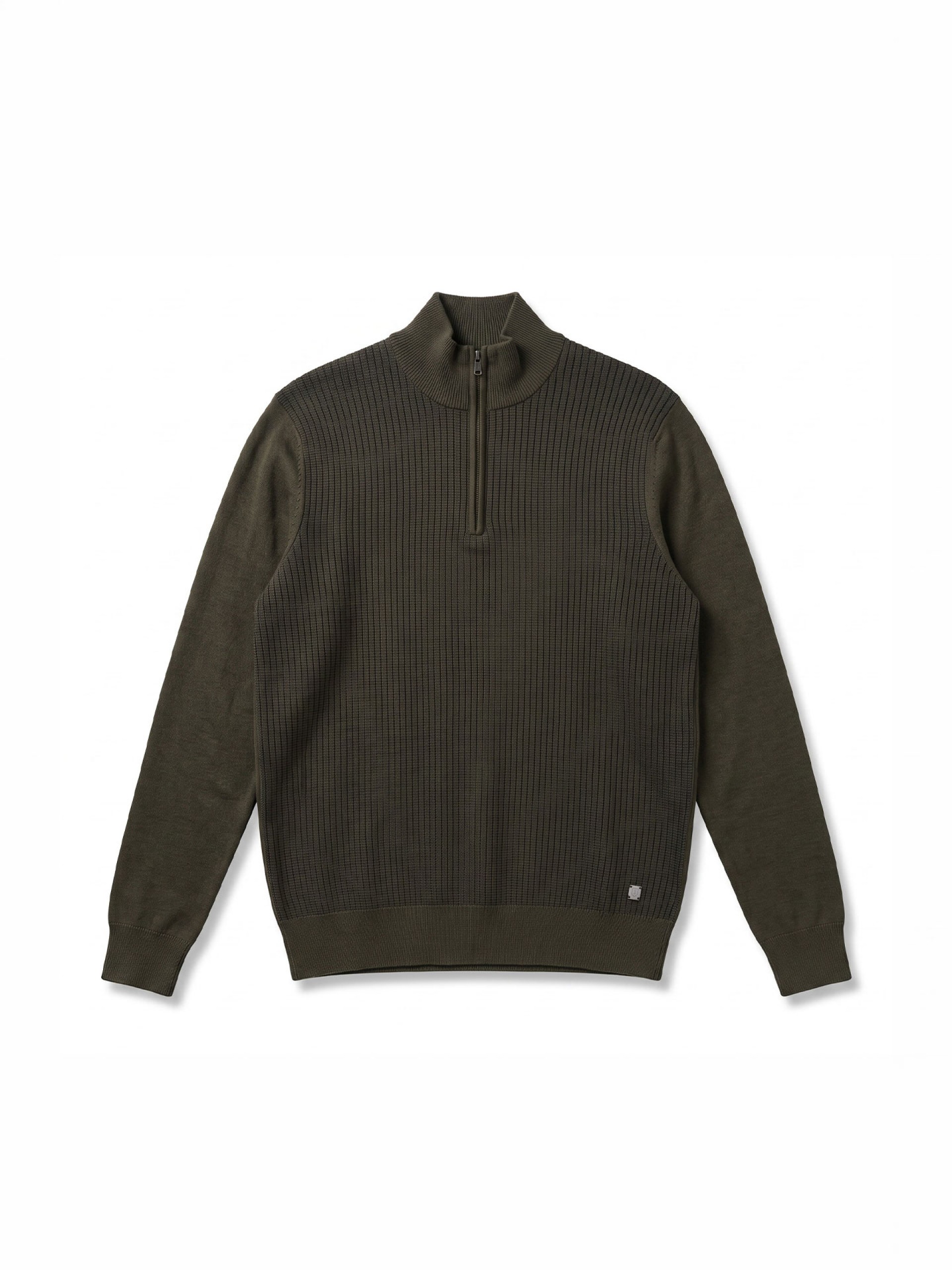 Half zip knitted jumper