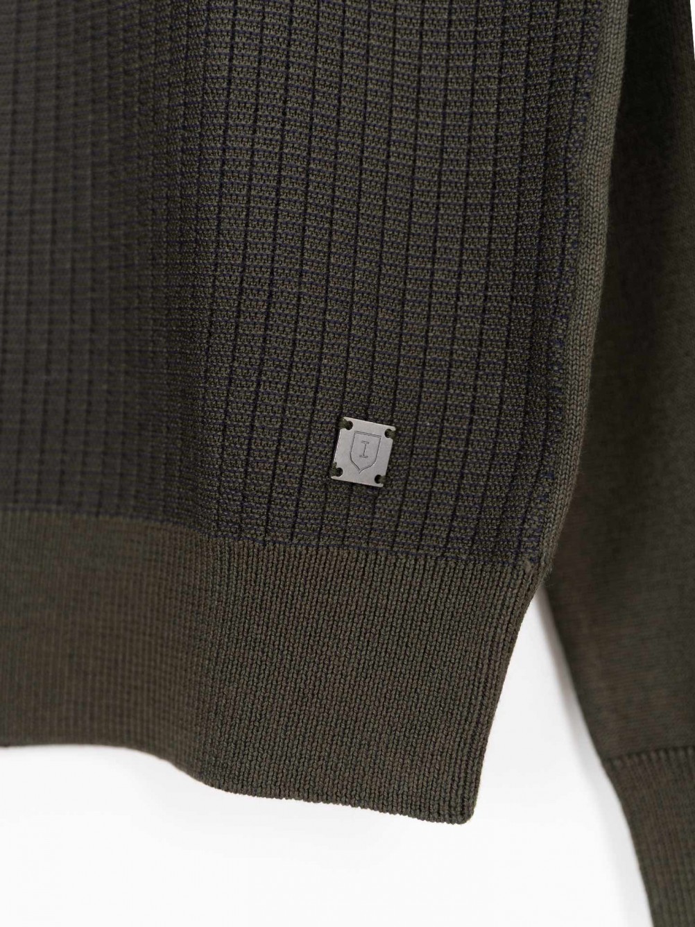 Half zip knitted jumper