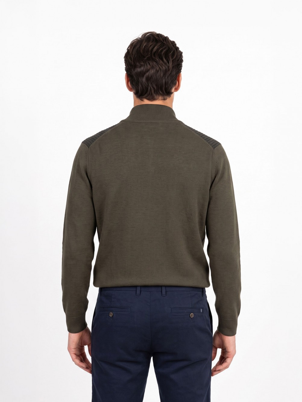 Half zip knitted jumper