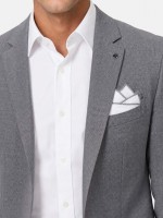 Regular Fit Micro Pattern Suit with Wool