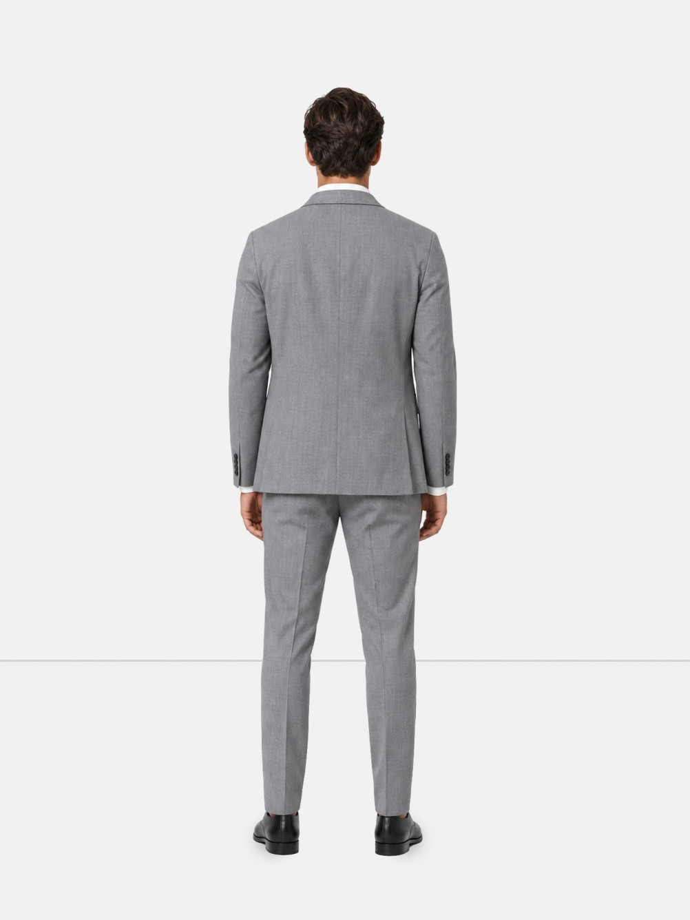 Fato de micro padrão regular fit com lã