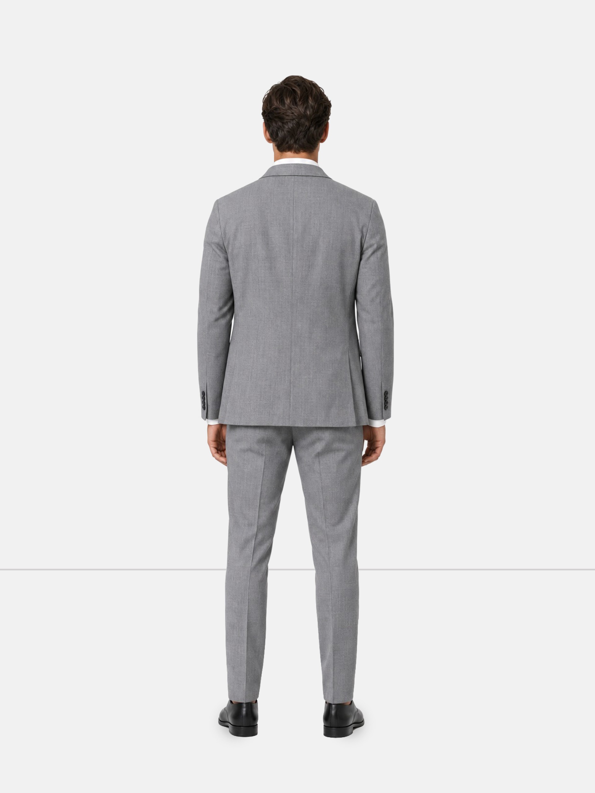 Fato de micro padrão regular fit com lã