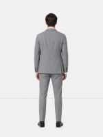 Regular Fit Micro Pattern Suit with Wool