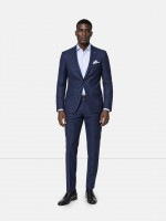 Regular Fit Micro Pattern Suit with Wool Regular Fit Micro Pattern Suit with Wool