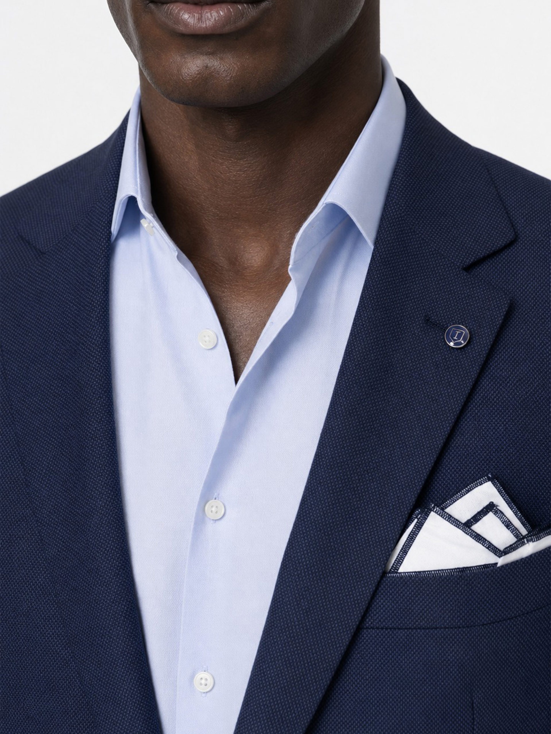Regular Fit Micro Pattern Suit with Wool