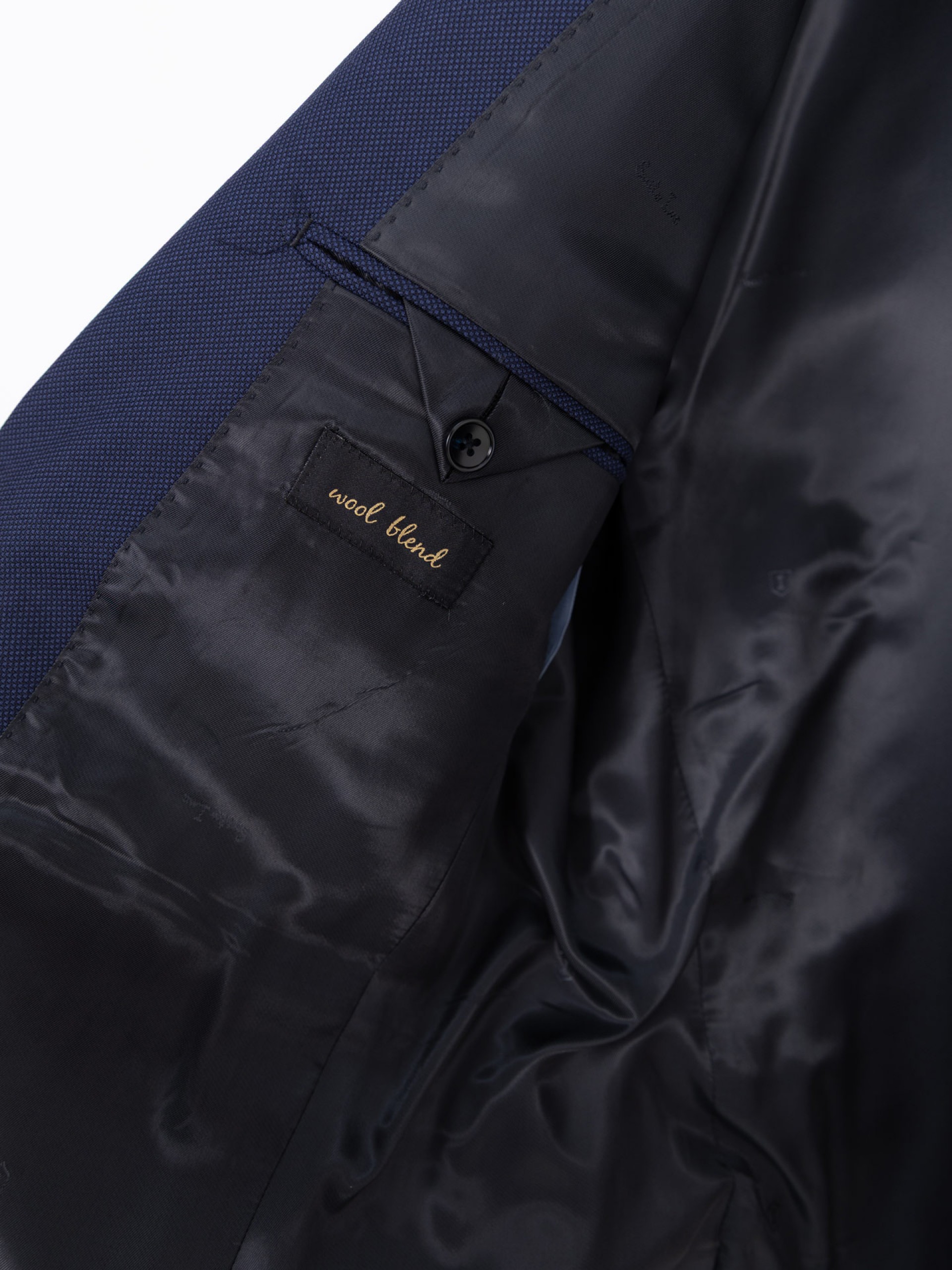 Regular Fit Micro Pattern Suit with Wool