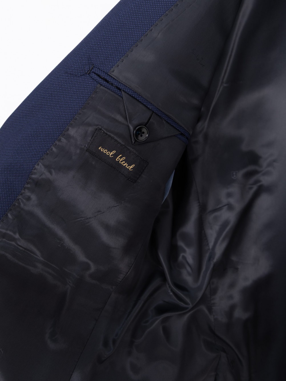 Regular Fit Micro Pattern Suit with Wool