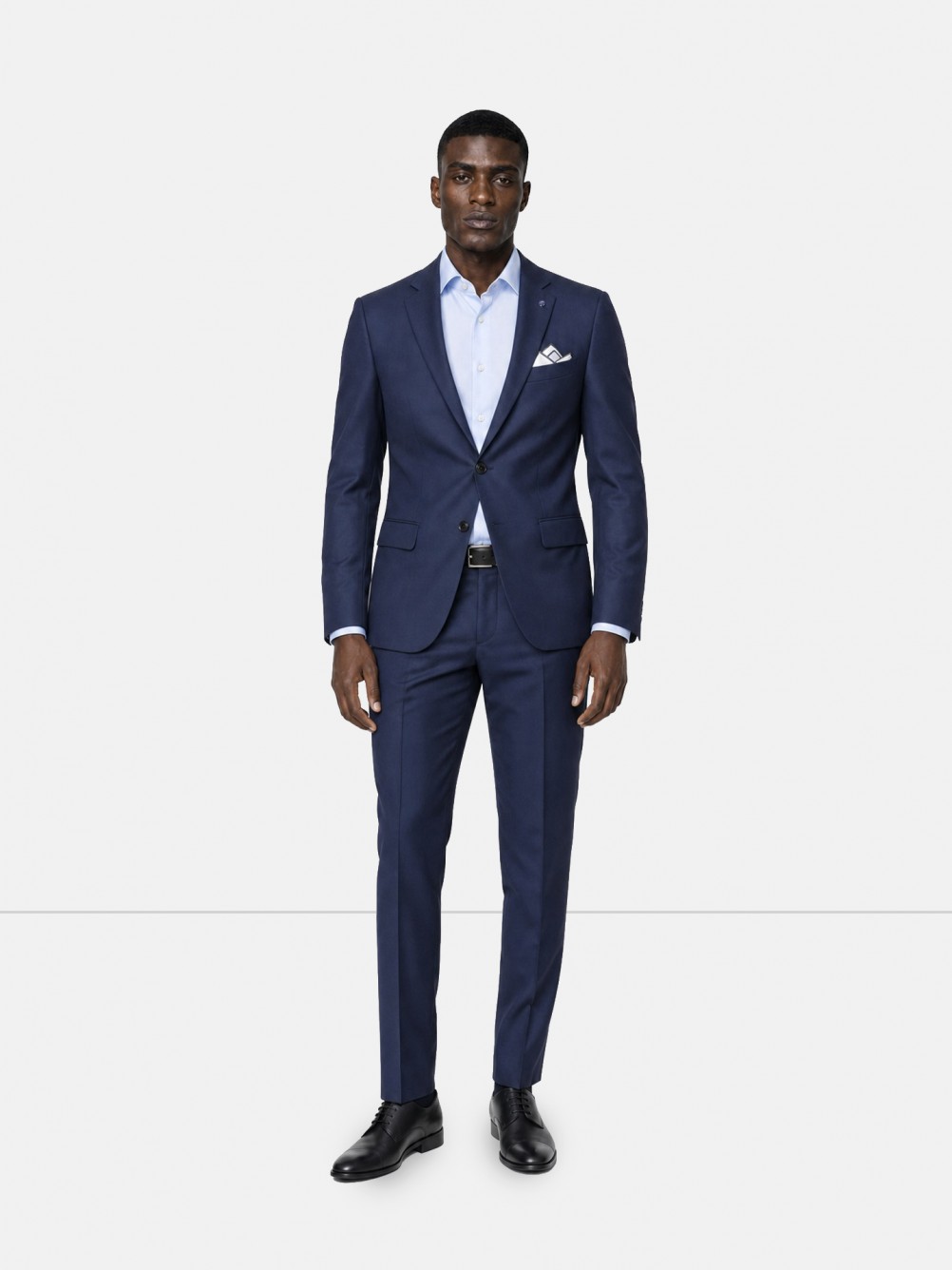 Regular Fit Micro Pattern Suit with Wool