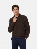 Knit sweater with half-zip 100% cotton Knit sweater with half-zip 100% cotton