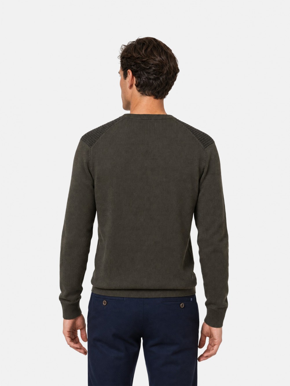 Crew neck knitted jumper