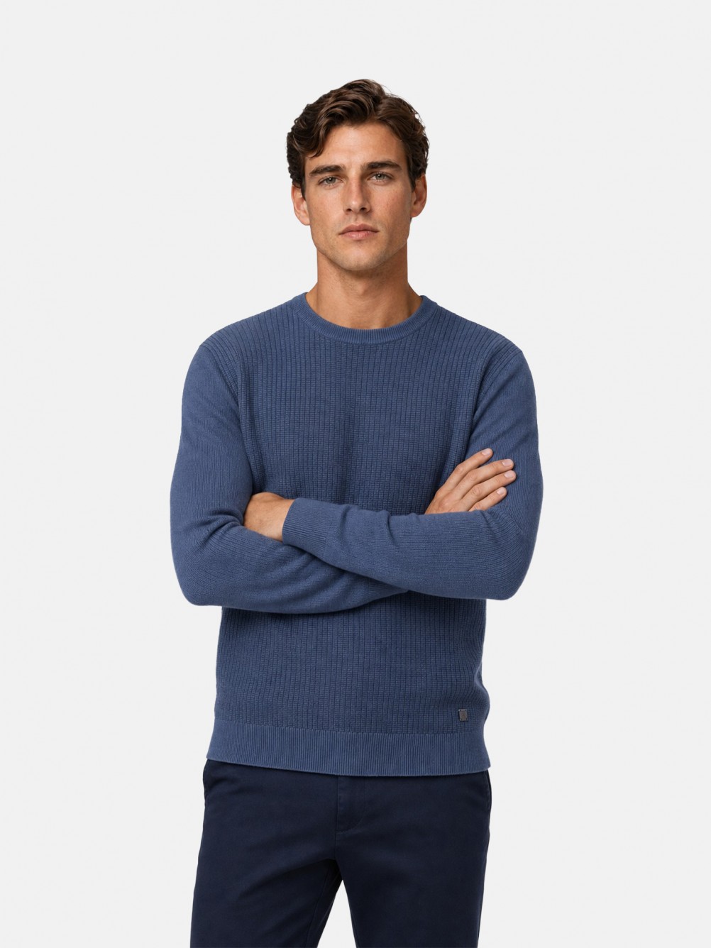 Crew neck knitted jumper