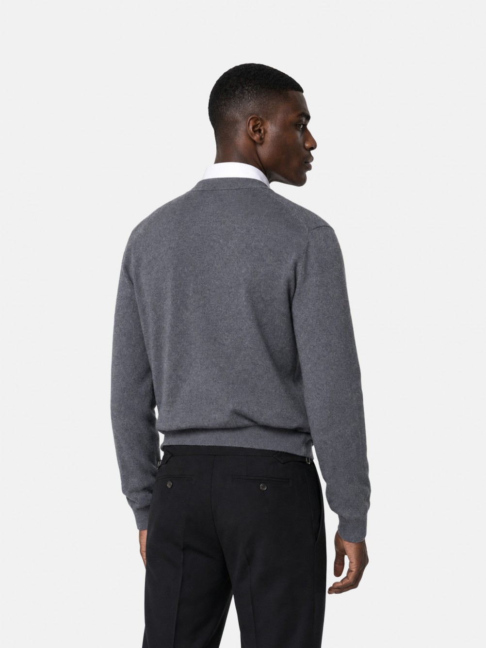 Cotton and cashmere knit cardigan