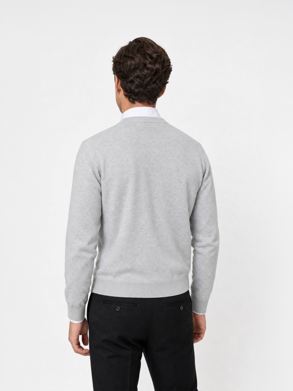 Cardigan de malha algod�o e caxemira