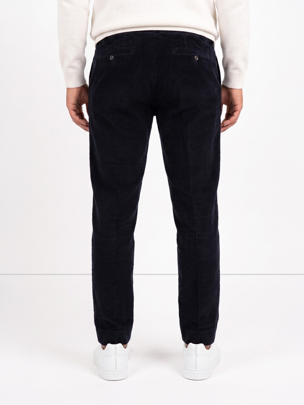 Corduroy chinos with adjustable waist