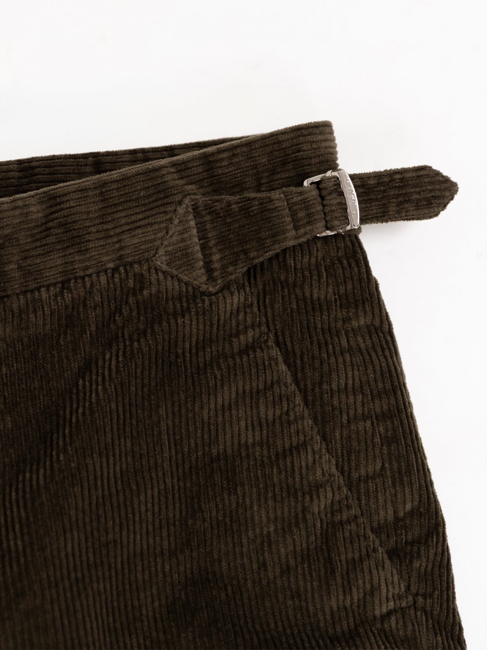 Corduroy chinos with adjustable waist