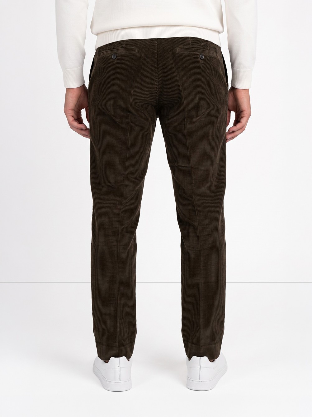 Corduroy chinos with adjustable waist