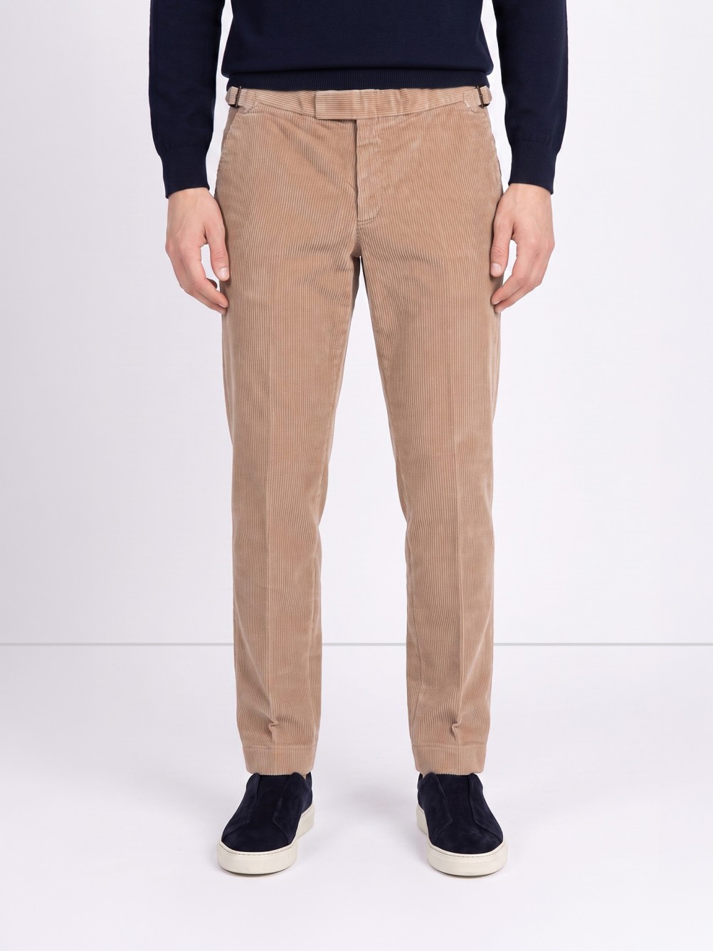Corduroy chinos with adjustable waist
