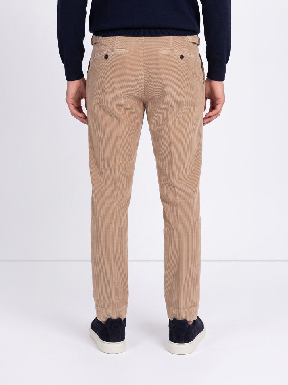 Corduroy chinos with adjustable waist