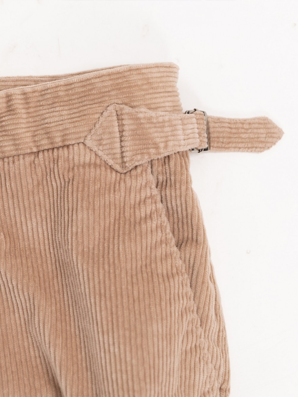 Corduroy chinos with adjustable waist
