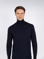 Camisola de gola alta algodão e caxemira Camisola de gola alta algodão e caxemira