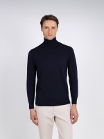 Camisola de gola alta algodão e caxemira Camisola de gola alta algodão e caxemira