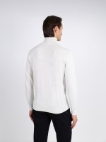 Camisola de gola alta algodão e caxemira Camisola de gola alta algodão e caxemira
