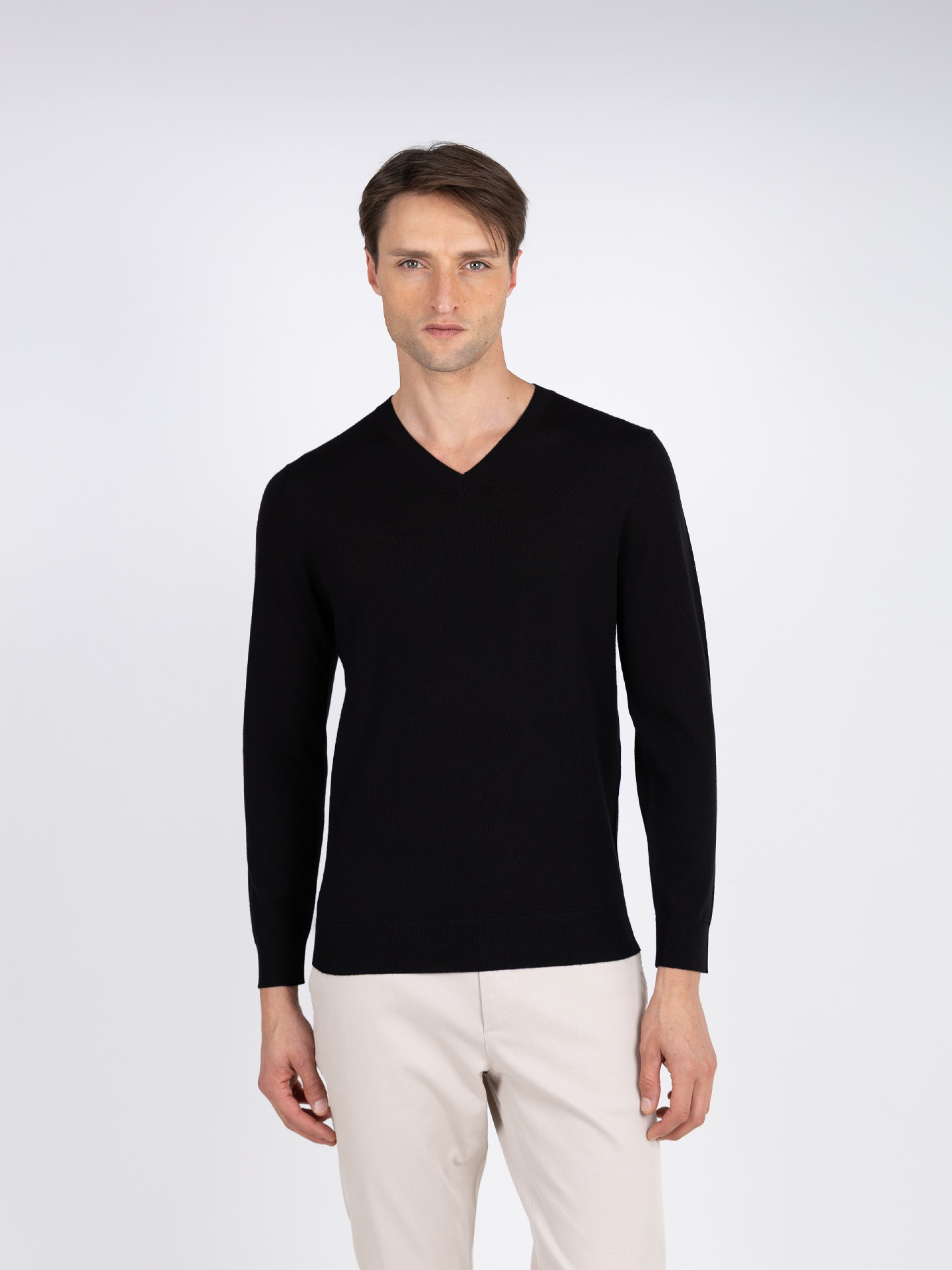 Camisola de malha 100% lã merino