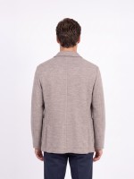 Wool-blend knitted blazer