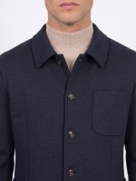 Wool-blend knitted blazer