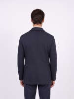 Wool-blend knitted blazer