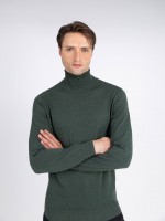 Camisola de gola alta algodão e caxemira Camisola de gola alta algodão e caxemira