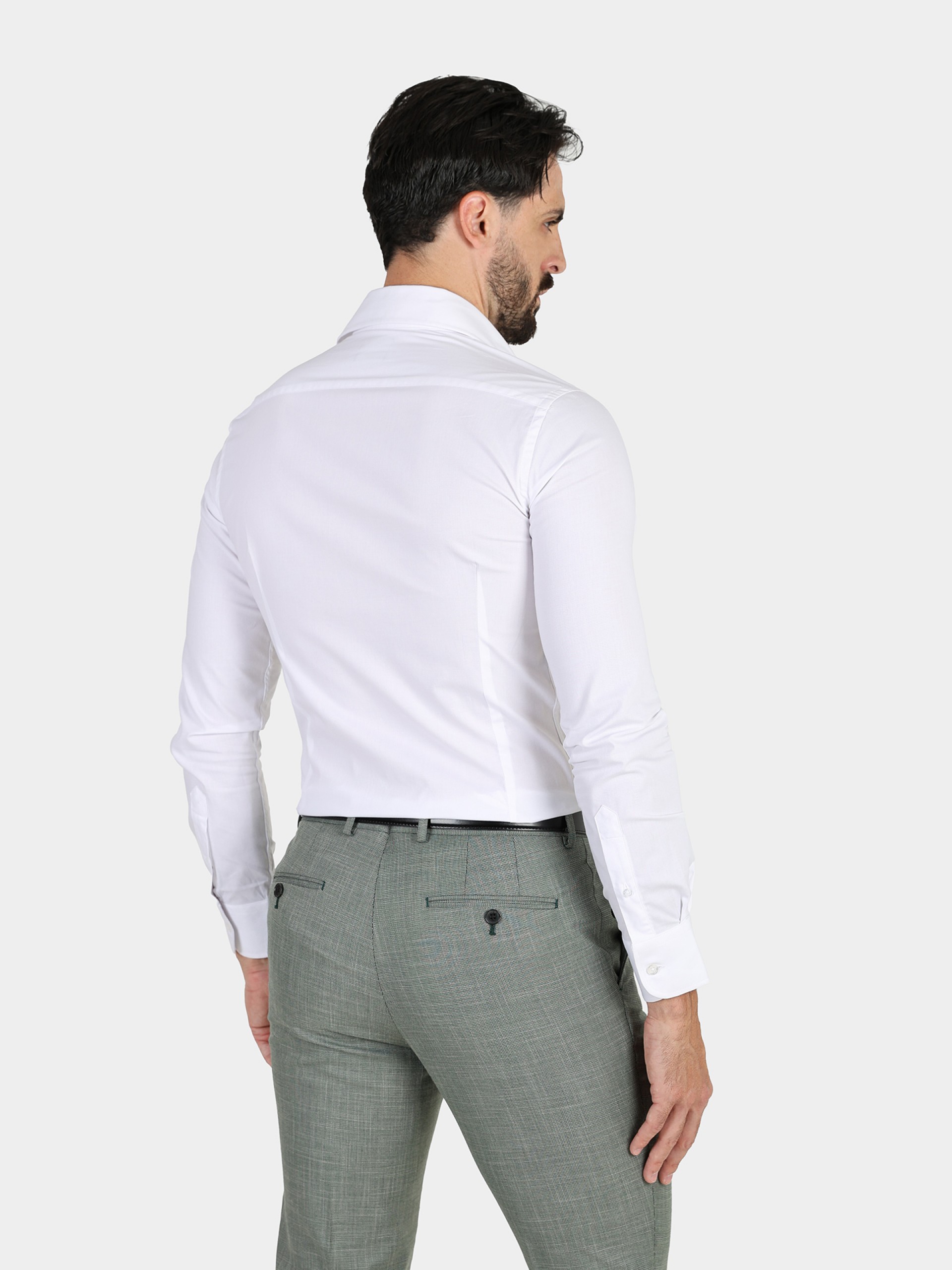 Camisa lisa slim fit