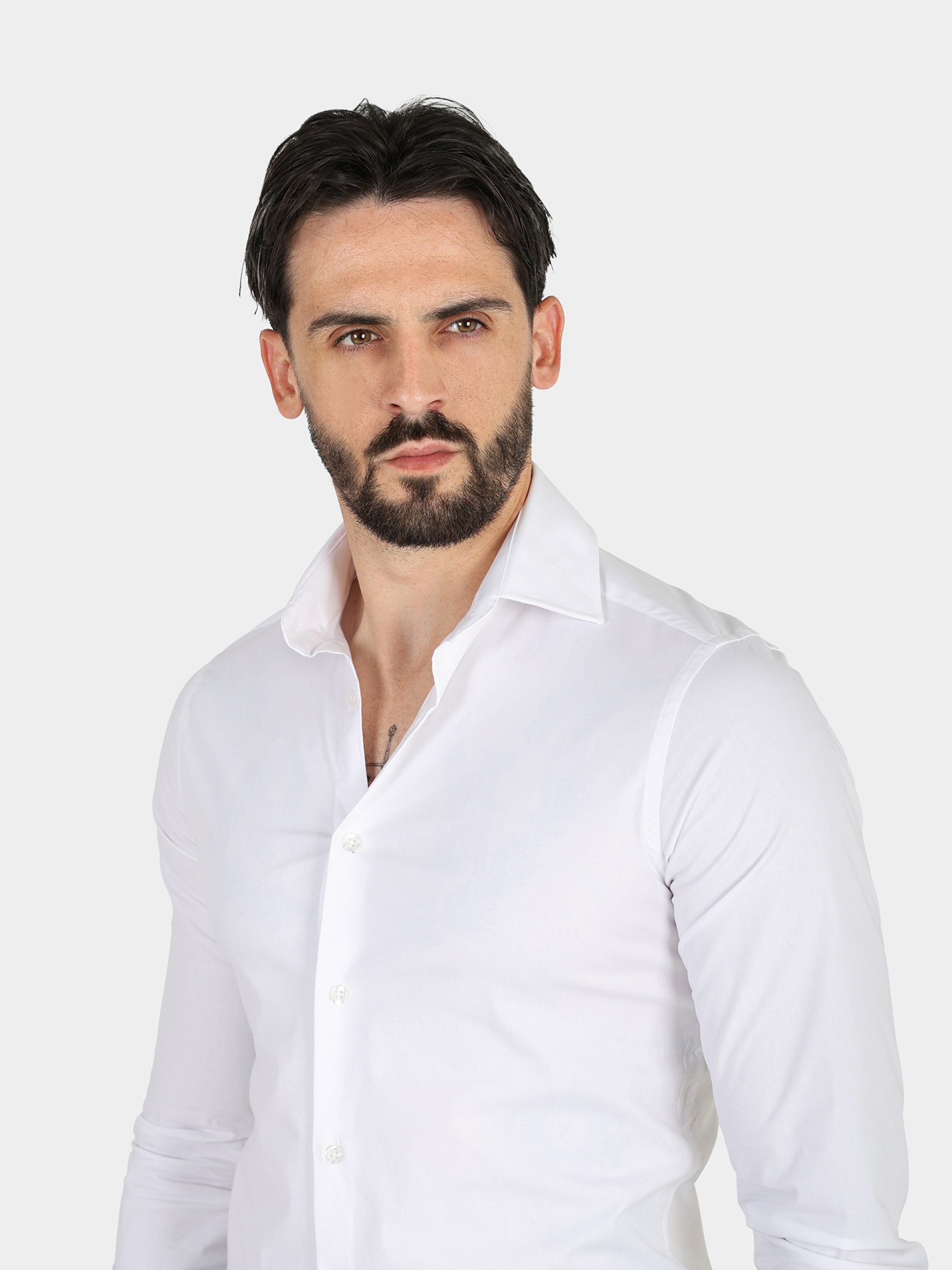 Camisa lisa slim fit