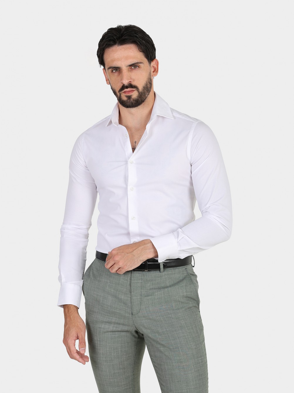 Slim fit plain shirt