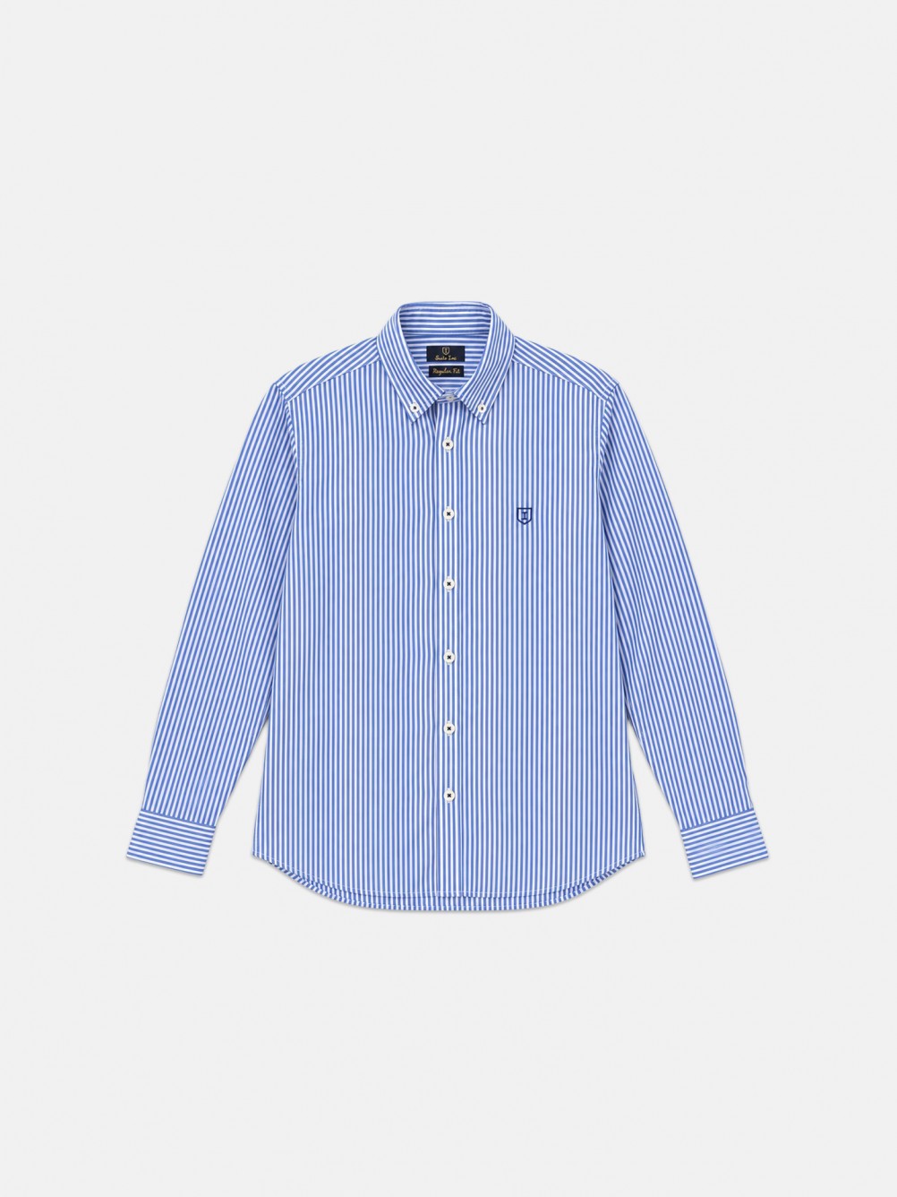 Camisa de algod�o com padr�o �s riscas
