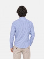 Camisa de algod�o com padr�o �s riscas