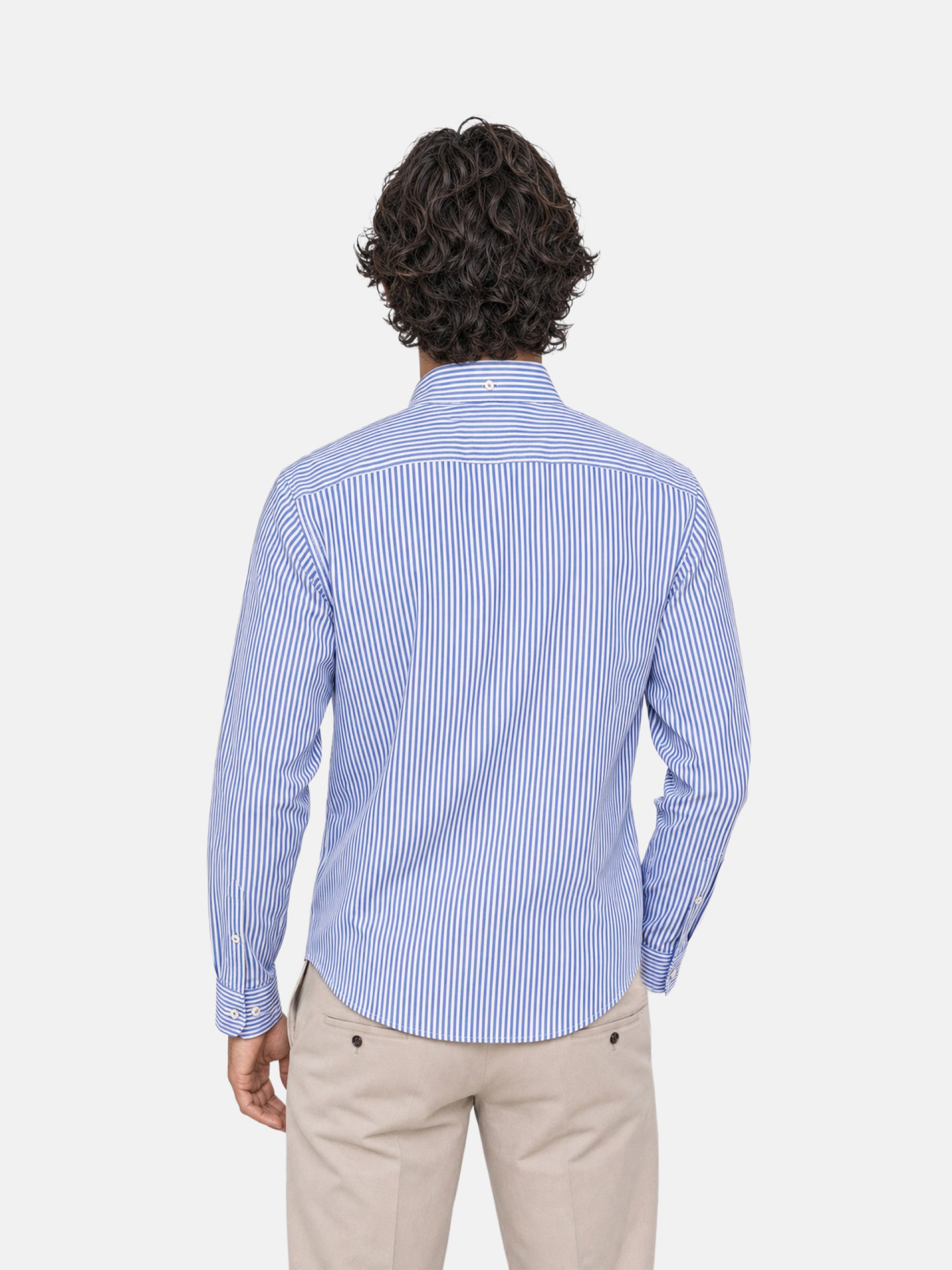 Camisa de algodón con estampado de rayas