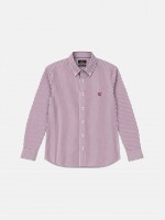 Camisa de algod�o com padr�o �s riscas