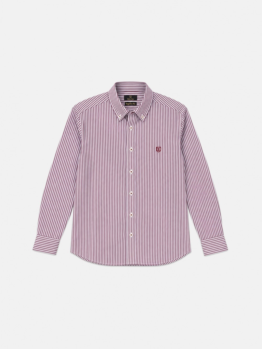 Camisa de algod�o com padr�o �s riscas