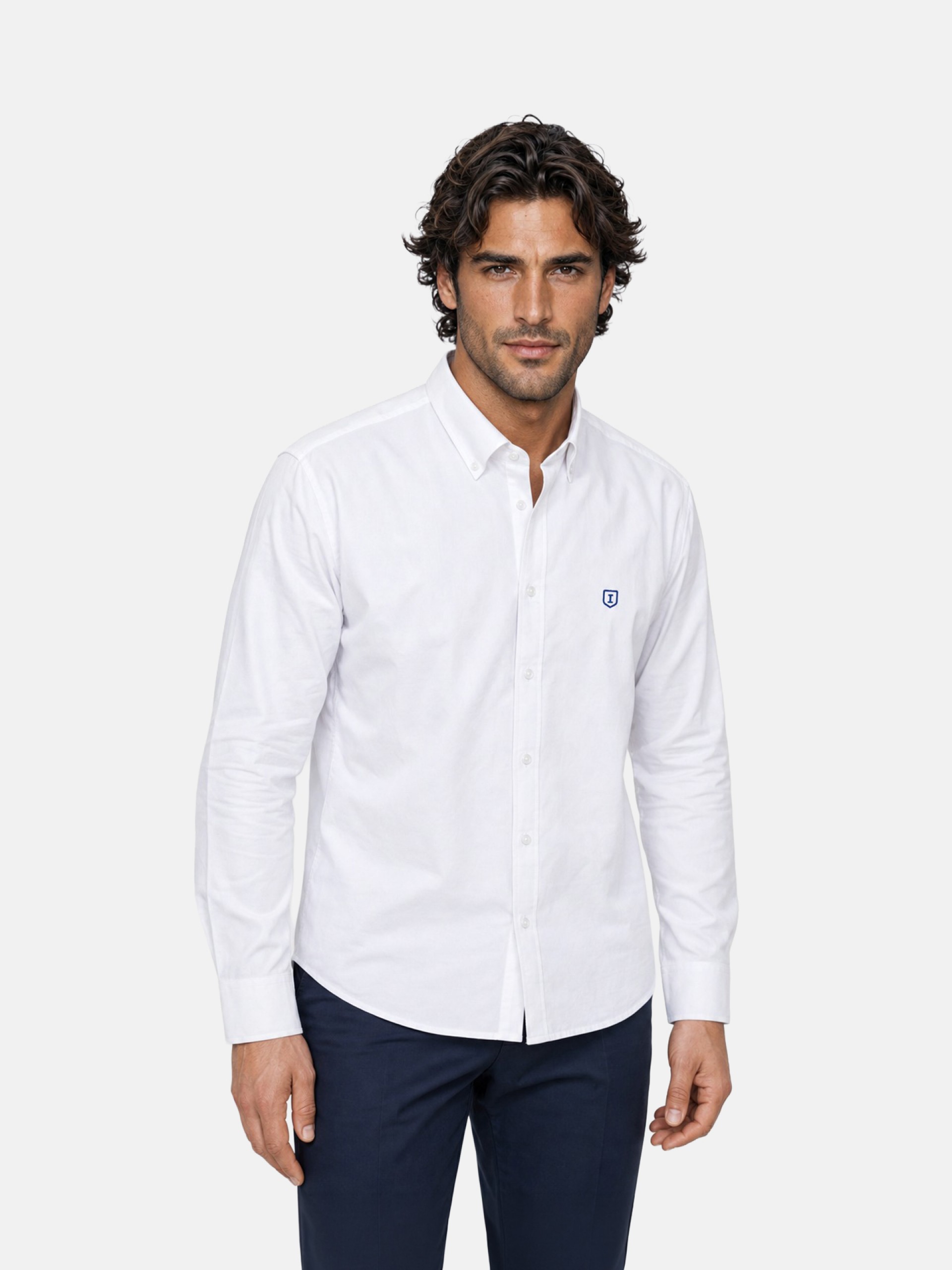 Camisa lisa 100% algodão regular sport
